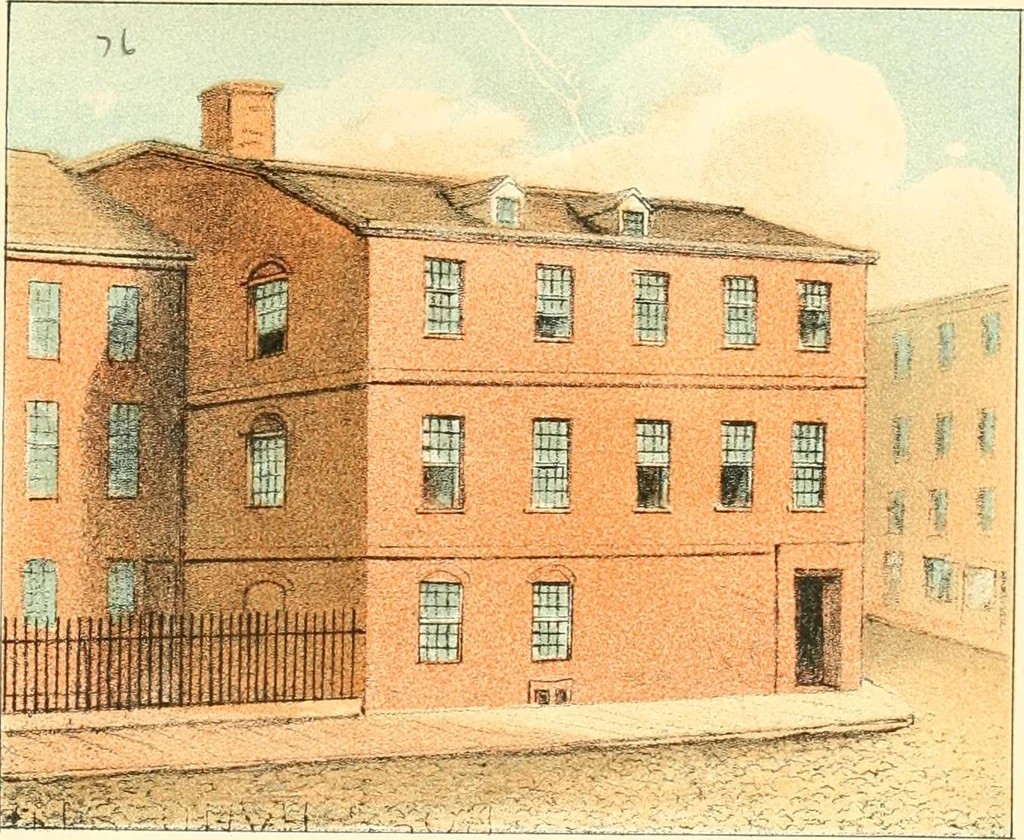 An illustration from Homes of our forefathers in Boston. Old England and Boston, New England, 1889, leaf 157