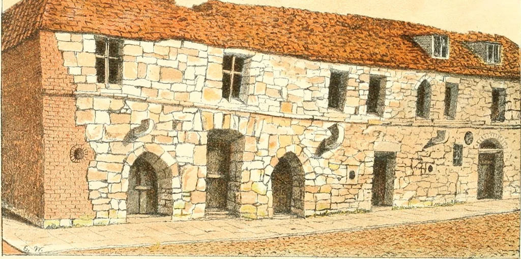 An illustration from Homes of our forefathers in Boston. Old England and Boston, New England, 1889, leaf 55
