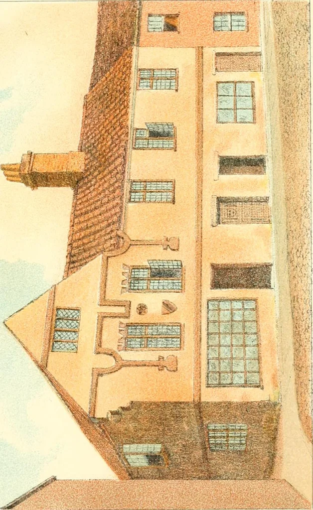 An illustration from Homes of our forefathers in Boston. Old England and Boston, New England, 1889, leaf 67