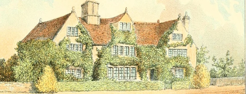 An illustration from Homes of our forefathers in Boston. Old England and Boston, New England, 1889, leaf 75