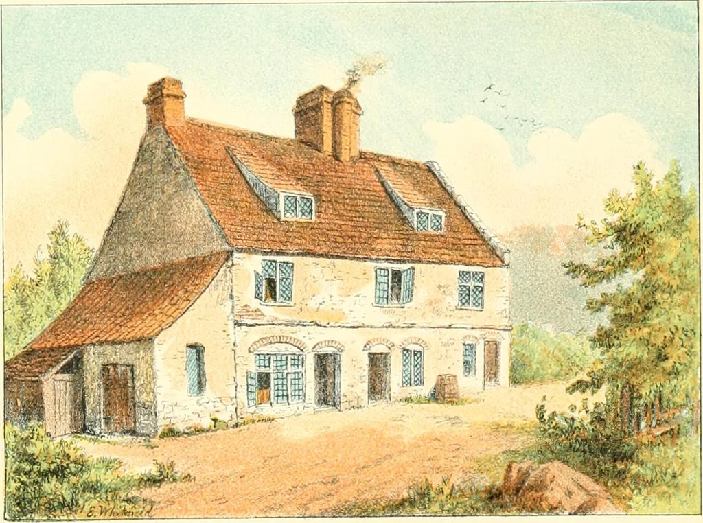 An illustration from Homes of our forefathers in Boston. Old England and Boston, New England, 1889, leaf 75