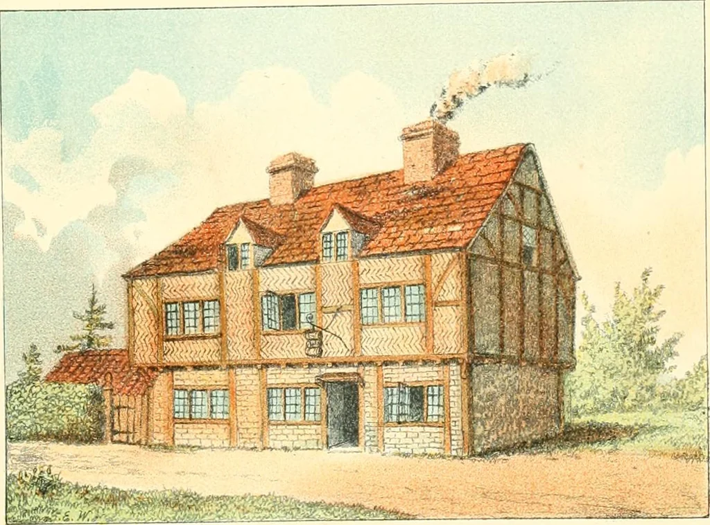 An illustration from Homes of our forefathers in Boston. Old England and Boston, New England, 1889, leaf 79