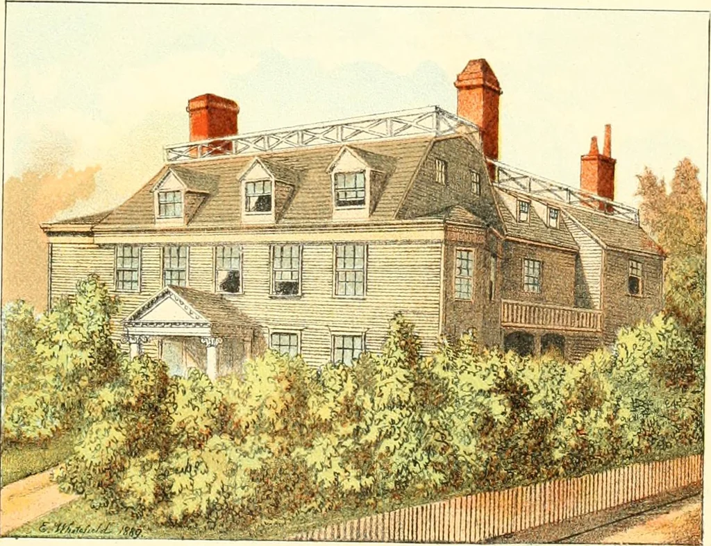 An illustration from Homes of our forefathers in Boston. Old England and Boston, New England, 1889, leaf 91