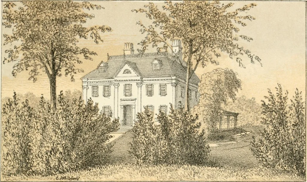An illustration from The homes of our forefathers. Being a selection of the oldest and most interesting buildings, historical houses, and noted places in Massachusetts. From original drawings made on the spot by Edwin Whitefield, 1880, leaf 24