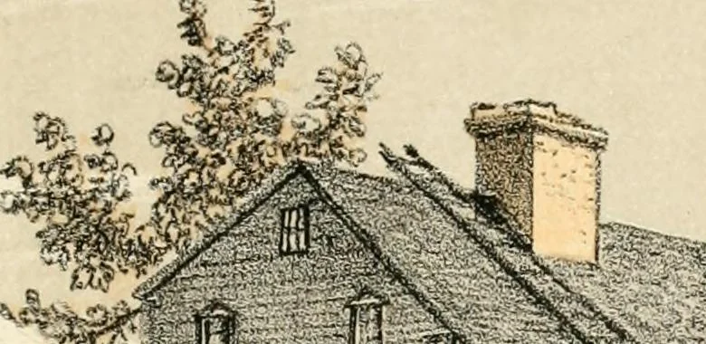 An illustration from The homes of our forefathers. Being a selection of the oldest and most interesting buildings, historical houses, and noted places in Massachusetts. From original drawings made on the spot by Edwin Whitefield, 1880, leaf 32