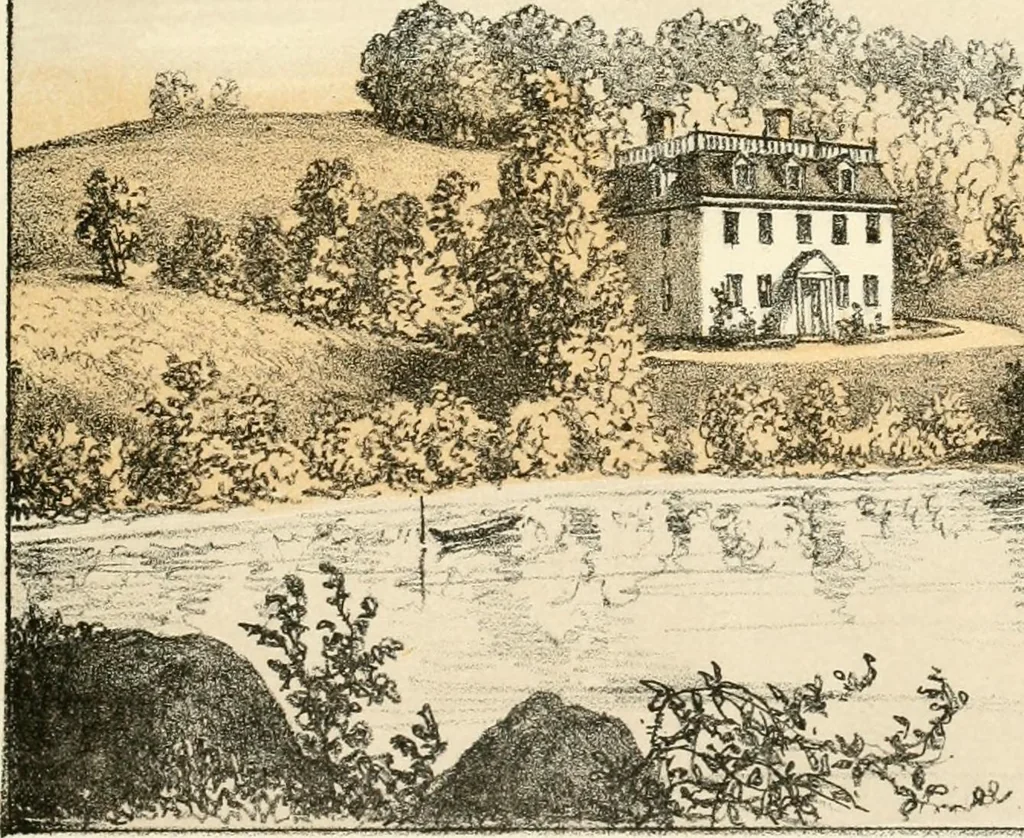 An illustration from The homes of our forefathers. Being a selection of the oldest and most interesting buildings, historical houses, and noted places in Massachusetts. From original drawings made on the spot by Edwin Whitefield, 1880, leaf 38