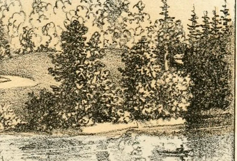 An illustration from The homes of our forefathers. Being a selection of the oldest and most interesting buildings, historical houses, and noted places in Massachusetts. From original drawings made on the spot by Edwin Whitefield, 1880, leaf 38
