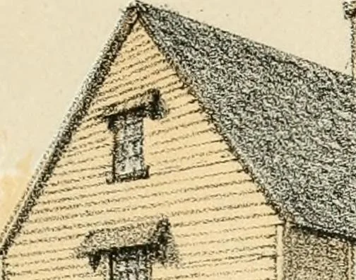 An illustration from The homes of our forefathers. Being a selection of the oldest and most interesting buildings, historical houses, and noted places in Massachusetts. From original drawings made on the spot by Edwin Whitefield, 1880, leaf 66