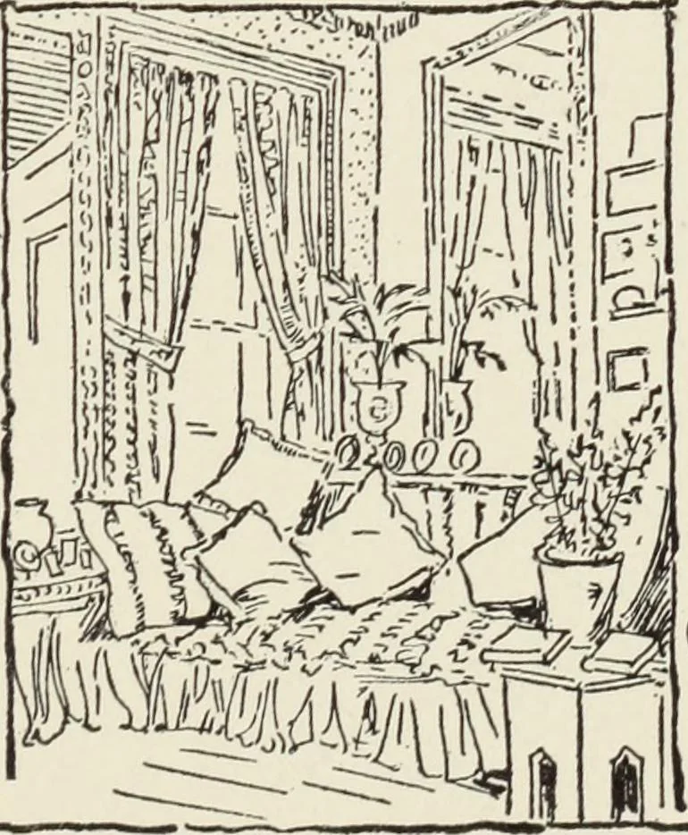 An illustration from Homes and their decoration, 1903, leaf 496