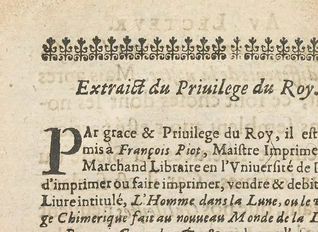 An illustration from L'homme dans la lvne;, 1654, leaf 22