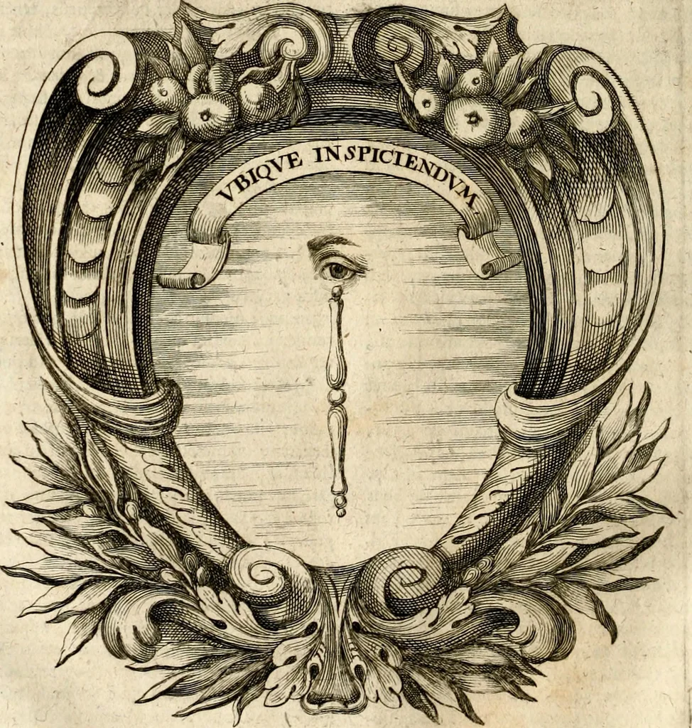 An illustration from Homo et ejus partes figuratus & symbolicus, anatomicus, rationalis, moralis, mysticus, politicus, & legalis : collectus et explicatus cum figuris, symbolis, anatomiis, factis, emblematicus, moralibus, mysticis, proverbiis, hieroglyphicis, prodigiis, simulacris, statuis, historiis, ritibus, observationibus, moribus, numismatibus, dedicationibus, signaturis, significationibus literarum, epithetis, fabulis, miris, physiognomicis, & somniis ; reflexionibus et declarationibus tam ex sacris quàm profanis auctoribus desumptis, 1695, leaf 111
