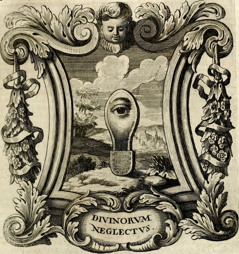 An illustration from Homo et ejus partes figuratus & symbolicus, anatomicus, rationalis, moralis, mysticus, politicus, & legalis : collectus et explicatus cum figuris, symbolis, anatomiis, factis, emblematicus, moralibus, mysticis, proverbiis, hieroglyphicis, prodigiis, simulacris, statuis, historiis, ritibus, observationibus, moribus, numismatibus, dedicationibus, signaturis, significationibus literarum, epithetis, fabulis, miris, physiognomicis, & somniis ; reflexionibus et declarationibus tam ex sacris quàm profanis auctoribus desumptis, 1695, leaf 114