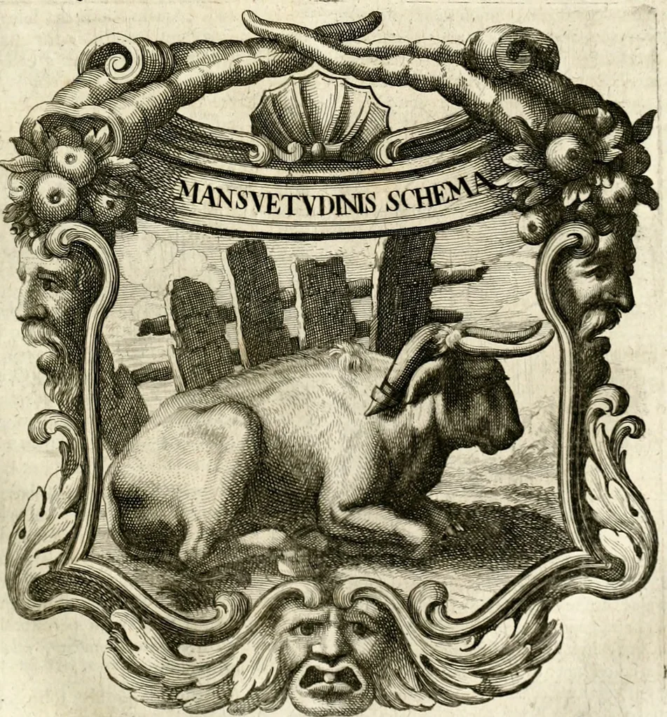 An illustration from Homo et ejus partes figuratus & symbolicus, anatomicus, rationalis, moralis, mysticus, politicus, & legalis : collectus et explicatus cum figuris, symbolis, anatomiis, factis, emblematicus, moralibus, mysticis, proverbiis, hieroglyphicis, prodigiis, simulacris, statuis, historiis, ritibus, observationibus, moribus, numismatibus, dedicationibus, signaturis, significationibus literarum, epithetis, fabulis, miris, physiognomicis, & somniis ; reflexionibus et declarationibus tam ex sacris quàm profanis auctoribus desumptis, 1695, leaf 216