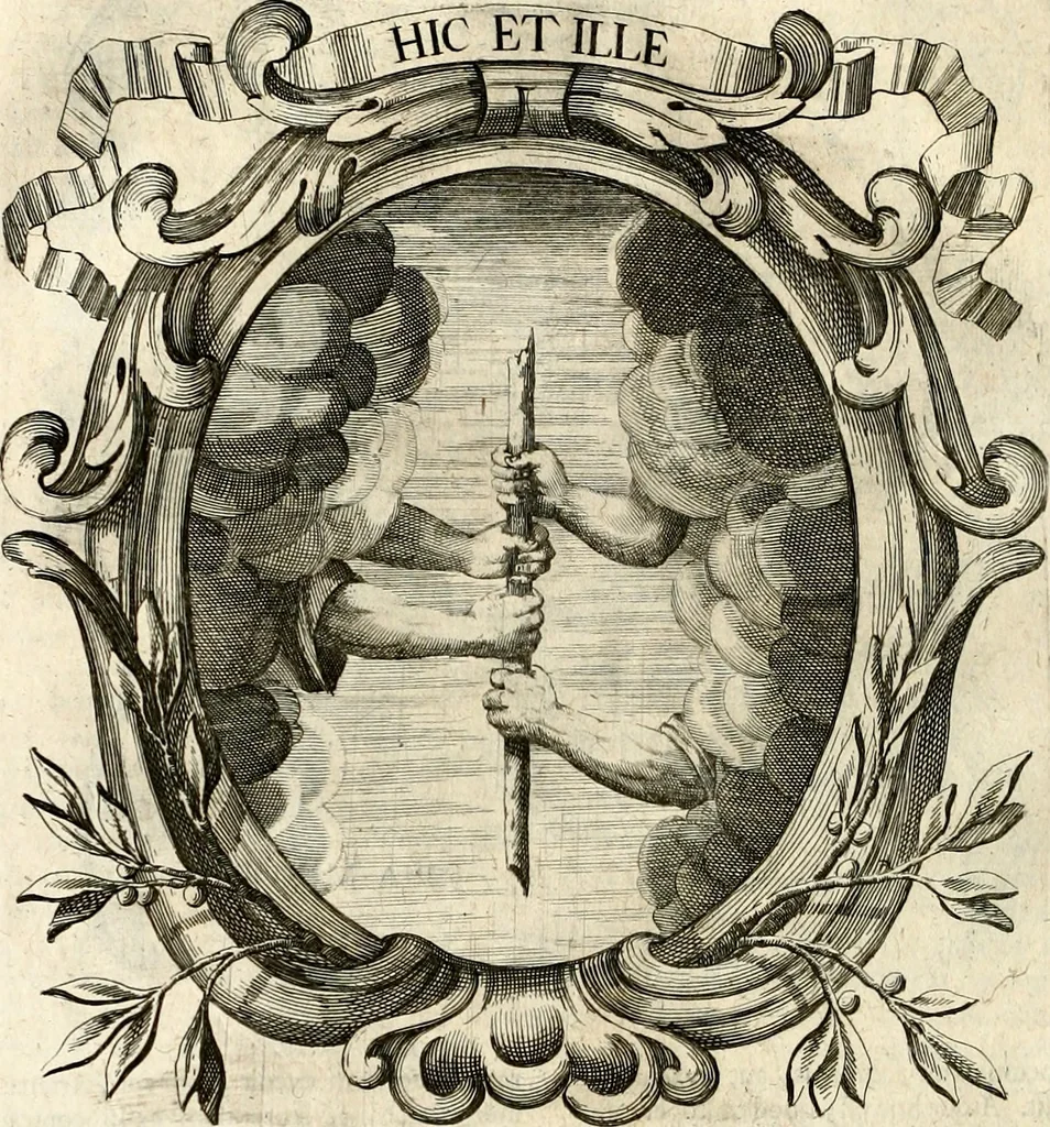 An illustration from Homo et ejus partes figuratus & symbolicus, anatomicus, rationalis, moralis, mysticus, politicus, & legalis : collectus et explicatus cum figuris, symbolis, anatomiis, factis, emblematicus, moralibus, mysticis, proverbiis, hieroglyphicis, prodigiis, simulacris, statuis, historiis, ritibus, observationibus, moribus, numismatibus, dedicationibus, signaturis, significationibus literarum, epithetis, fabulis, miris, physiognomicis, & somniis ; reflexionibus et declarationibus tam ex sacris quàm profanis auctoribus desumptis, 1695, leaf 245
