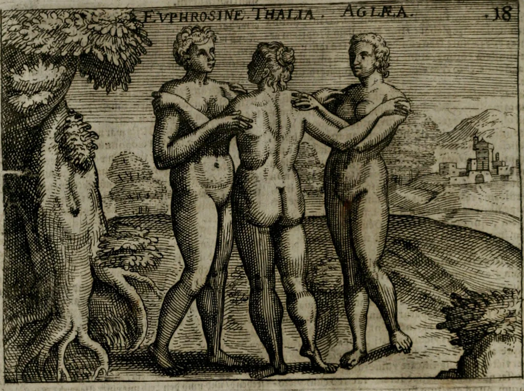 An illustration from Homo microcosmus, hoc est: parvus mundus, macrocosmo, id est: magno mundo, in variis æri incisis figuris totq; carminibus Latinis, per selectiores veterum poëtarum fabulas, nec non elegantiores quasdam historias, emblematice expositus; cujus hæc editio tertia. In qua Latina ista carmina puris rhythmis, Germanicis sunt donata ... Opus, non solùm ad studiosæ juventutis, sed etiam pictorum, sculptorum ... usum et delectationem adornatum, 1670, leaf 51