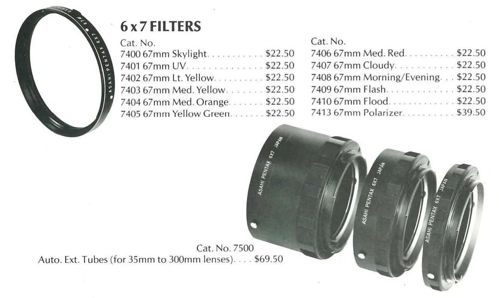 An illustration from Honeywell Pentax 6x7 System 1970, 1970, leaf 7