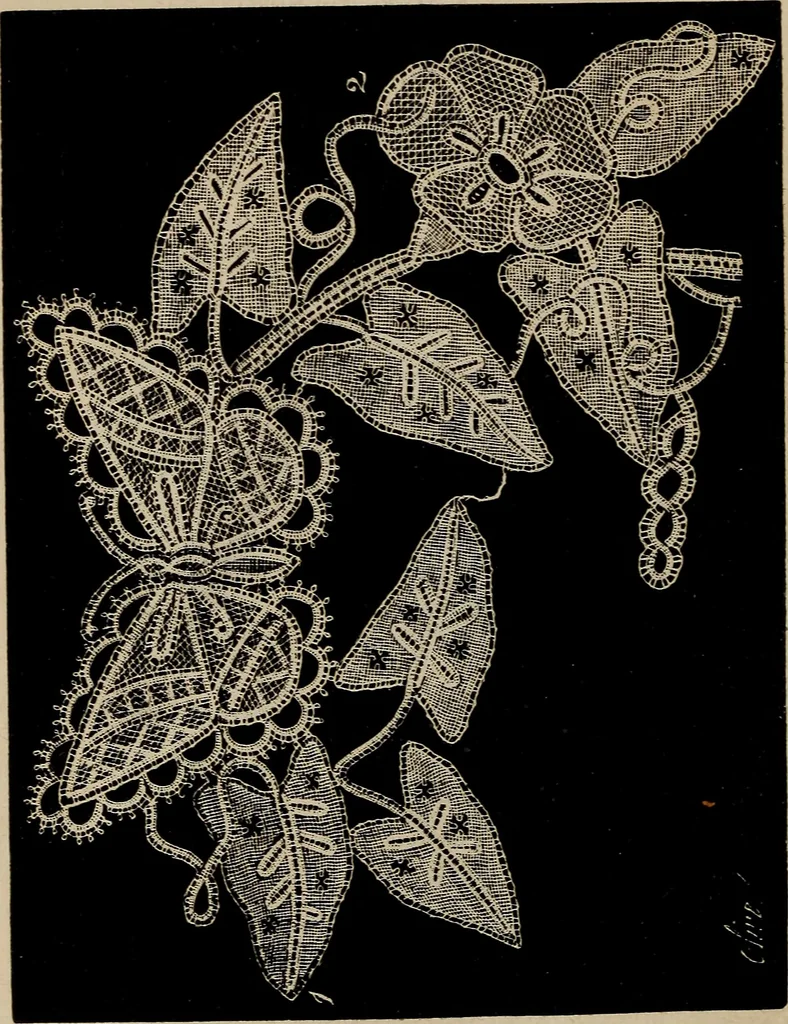 An illustration from The Honiton lace book, 1875, leaf 63