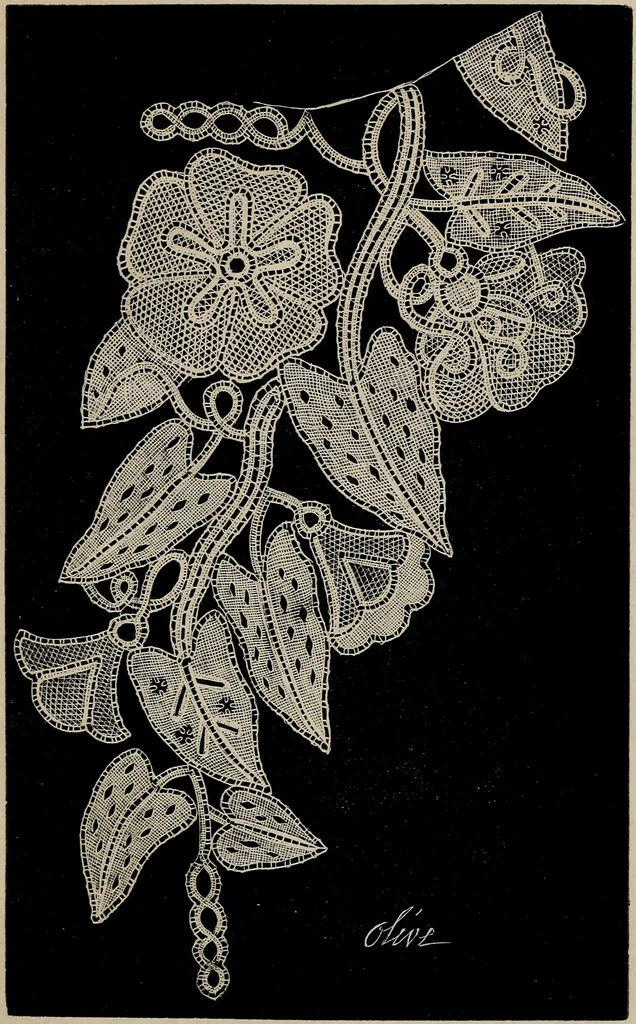 An illustration from The Honiton lace book, 1875, leaf 66