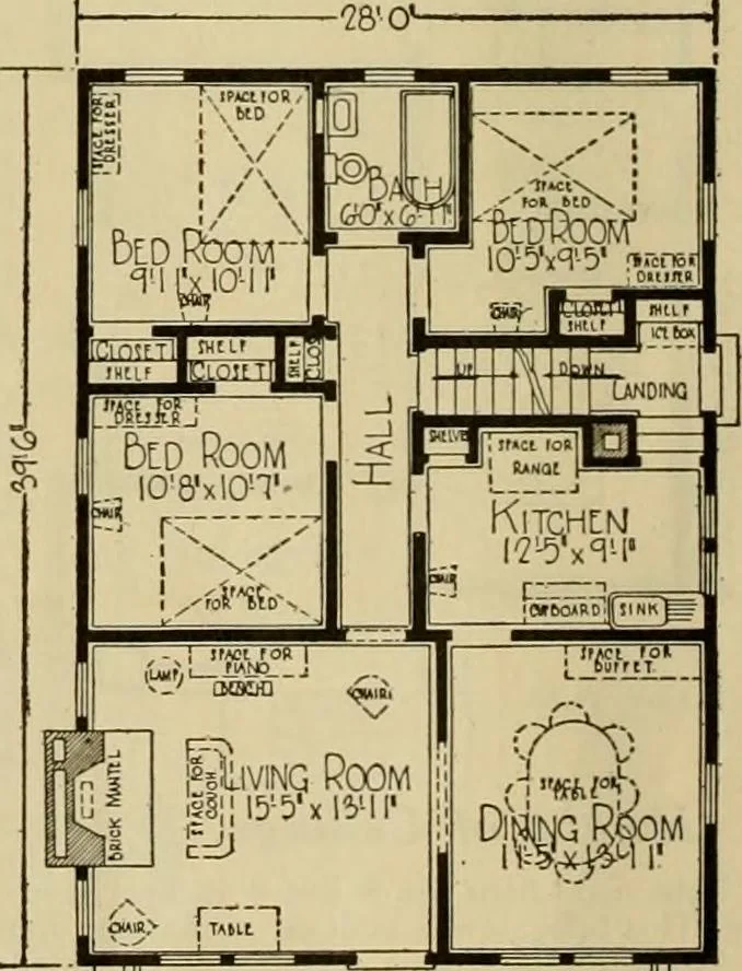 An illustration from Honor bilt modern homes., 1921, leaf 43