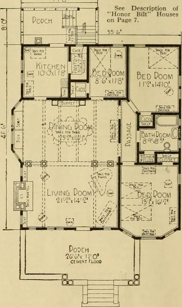An illustration from Honor bilt modern homes., 1921, leaf 75