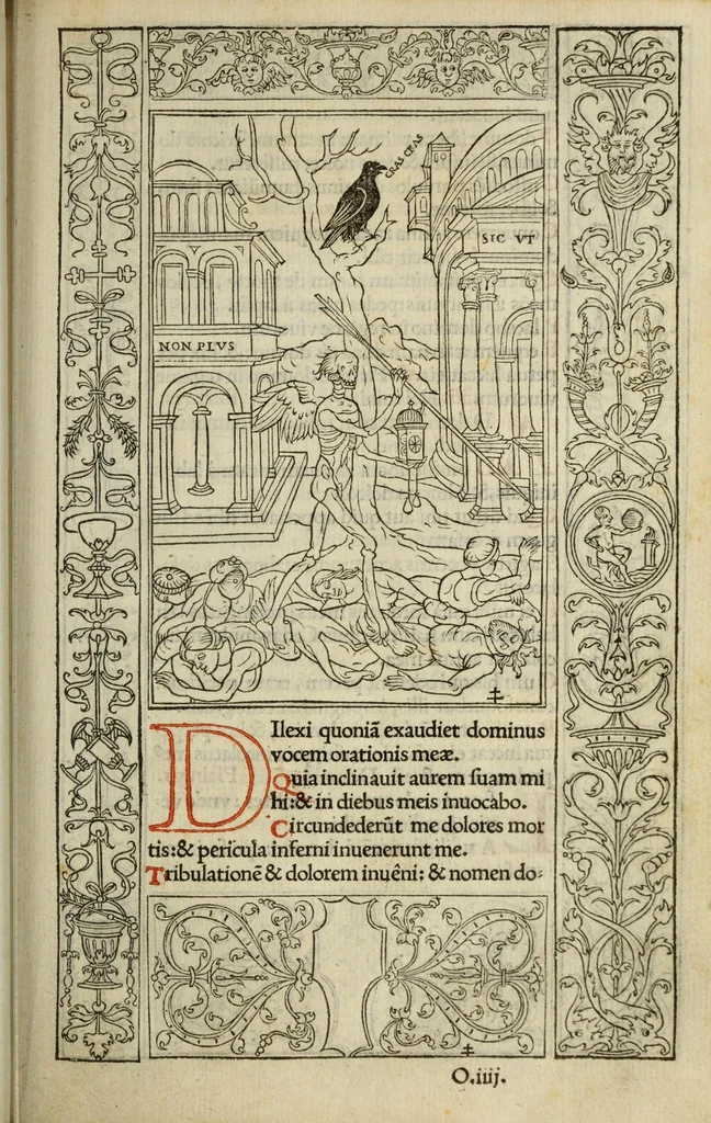 An illustration from Horae in laudem beatiss. semper virginis Mariae, secundum consuetudinem curiae Romanae, vbi orthographia, puncta, & accentus suis locis habentur, 1525, leaf 221