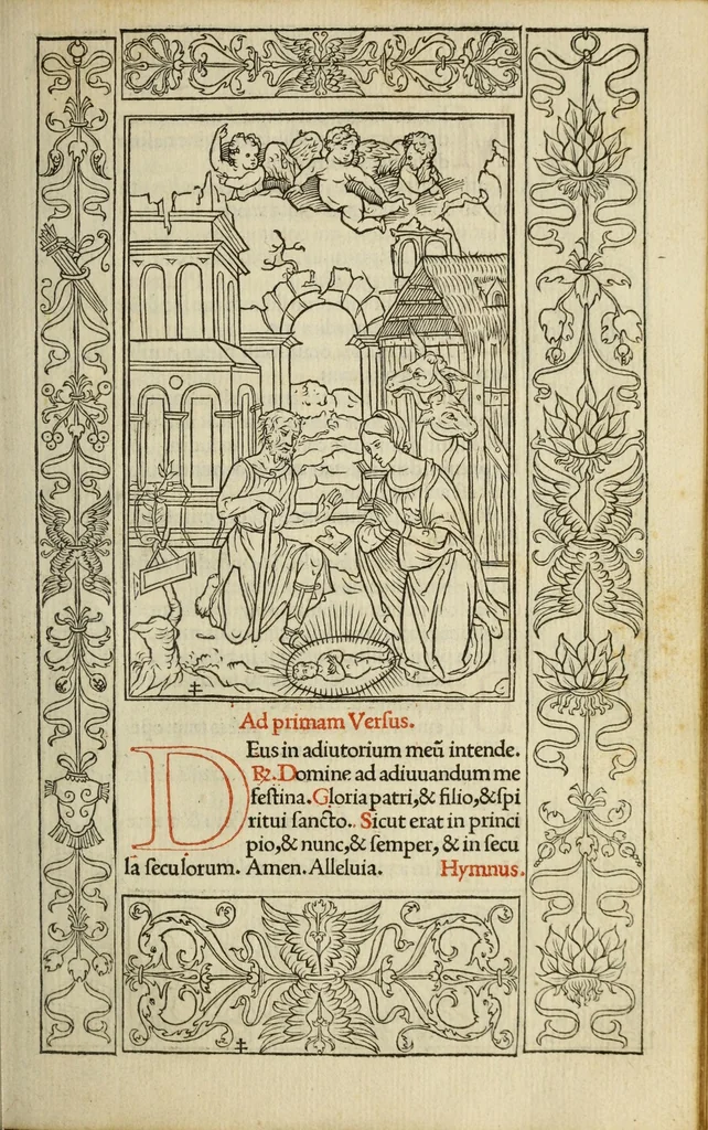 An illustration from Horae in laudem beatiss. semper virginis Mariae, secundum consuetudinem curiae Romanae, vbi orthographia, puncta, & accentus suis locis habentur, 1525, leaf 83