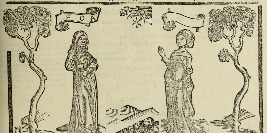 An illustration from Horatij Flacci Venusini. Poete lirici Opera : cu[m] quibusdam annotatio[n]ib[us]. Imaginibusq[ue] pulcherrimis. aptisq[ue] ad Odaru[m] concentus & sententias, leaf 207