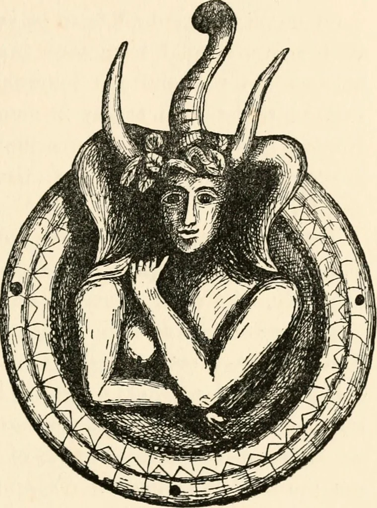 An illustration from Horns of honour : and other studies in the by-ways of archaeology, 1900, leaf 86