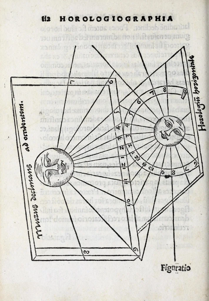 An illustration from Horologiographia, 1533, leaf 176
