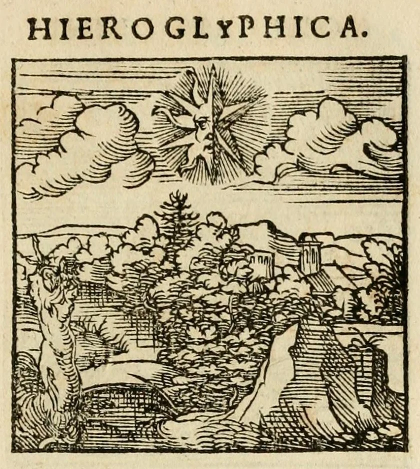 An illustration from Horou Apollonos neiloou Hieroglyphika = Ori Apollinis niliaci, De sacris notis & sculpturis libri duo, 1551, leaf 135