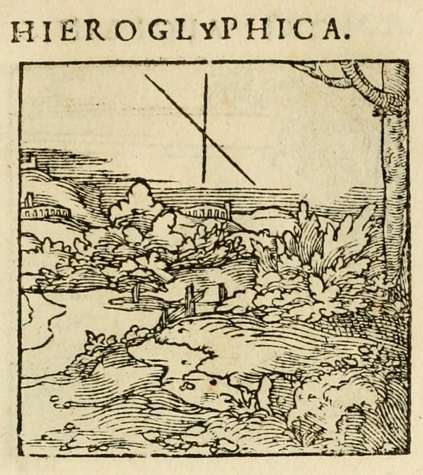 An illustration from Horou Apollonos neiloou Hieroglyphika = Ori Apollinis niliaci, De sacris notis & sculpturis libri duo, 1551, leaf 151