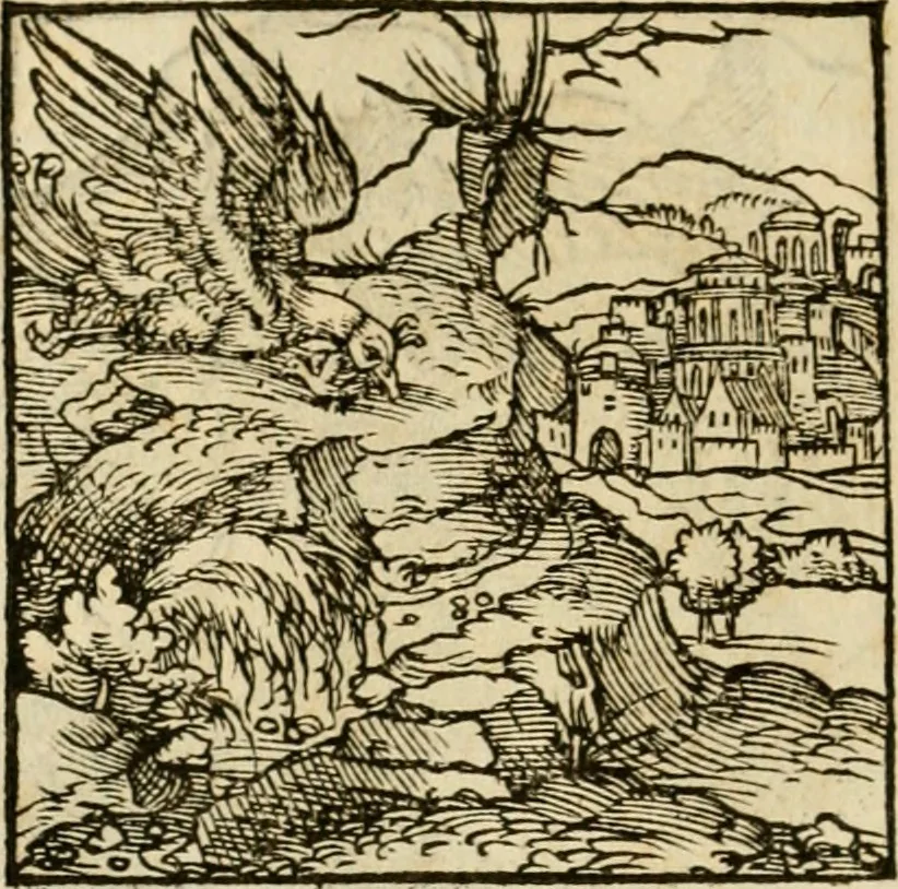 An illustration from Horou Apollonos neiloou Hieroglyphika = Ori Apollinis niliaci, De sacris notis & sculpturis libri duo, 1551, leaf 177