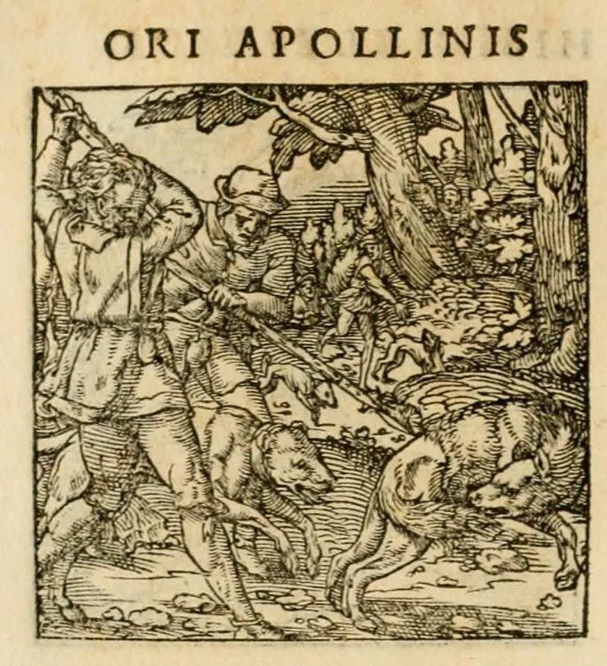 An illustration from Horou Apollonos neiloou Hieroglyphika = Ori Apollinis niliaci, De sacris notis & sculpturis libri duo, 1551, leaf 194