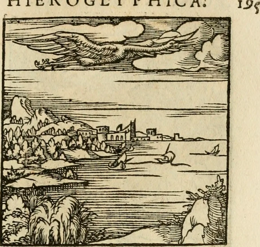 An illustration from Horou Apollonos neiloou Hieroglyphika = Ori Apollinis niliaci, De sacris notis & sculpturis libri duo, 1551, leaf 218
