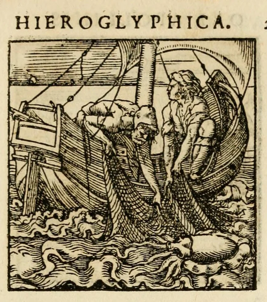 An illustration from Horou Apollonos neiloou Hieroglyphika = Ori Apollinis niliaci, De sacris notis & sculpturis libri duo, 1551, leaf 235