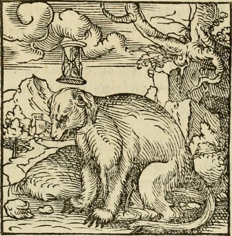 An illustration from Horou Apollonos neiloou Hieroglyphika = Ori Apollinis niliaci, De sacris notis & sculpturis libri duo, 1551, leaf 54
