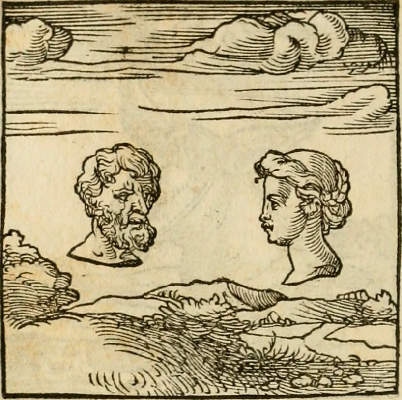 An illustration from Horou Apollonos neiloou Hieroglyphika = Ori Apollinis niliaci, De sacris notis & sculpturis libri duo, 1551, leaf 65