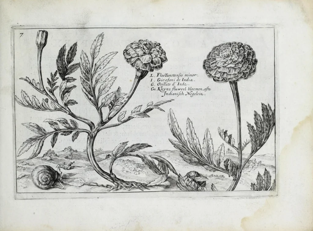 An illustration from Hortus floridus in quo rariorum & minus vulgarium florum icones ad vivam veramq[ue] formam accuratissime delineatae, et secundum quatuor anni tempora divisae exhibentur, 1614, leaf 159