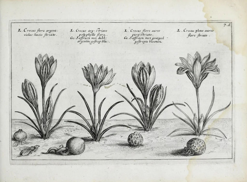 An illustration from Hortus floridus in quo rariorum & minus vulgarium florum icones ad vivam veramq[ue] formam accuratissime delineatae, et secundum quatuor anni tempora divisae exhibentur, 1614, leaf 219