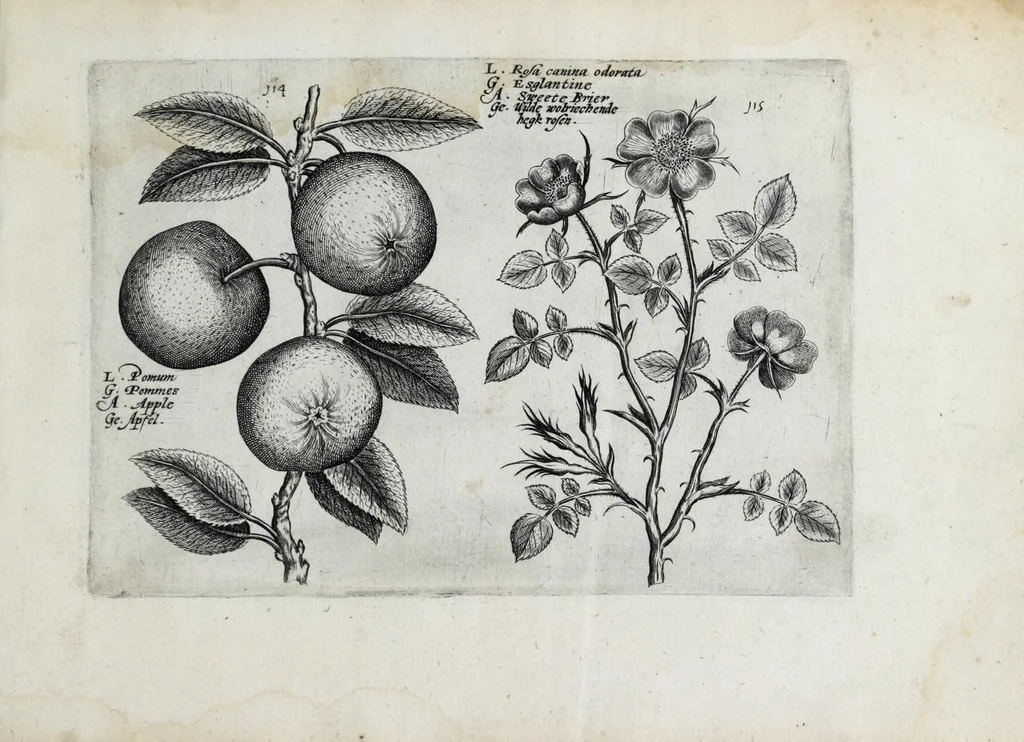 An illustration from Hortus floridus in quo rariorum & minus vulgarium florum icones ad vivam veramq[ue] formam accuratissime delineatae, et secundum quatuor anni tempora divisae exhibentur, 1614, leaf 347