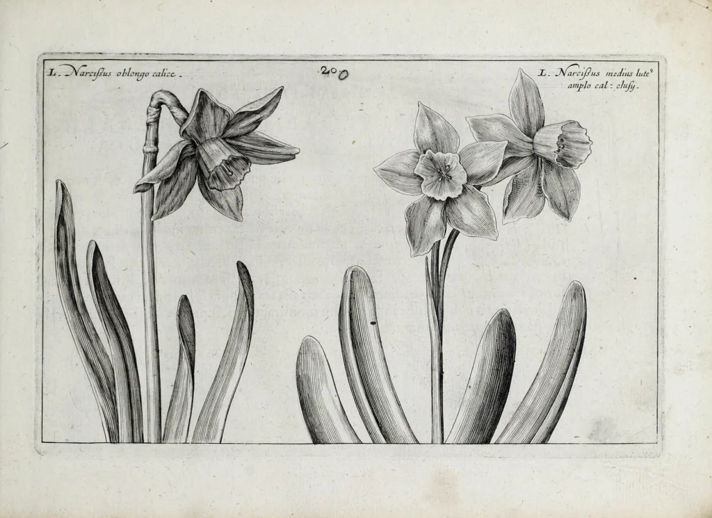 An illustration from Hortus floridus in quo rariorum & minus vulgarium florum icones ad vivam veramq[ue] formam accuratissime delineatae, et secundum quatuor anni tempora divisae exhibentur, 1614, leaf 51