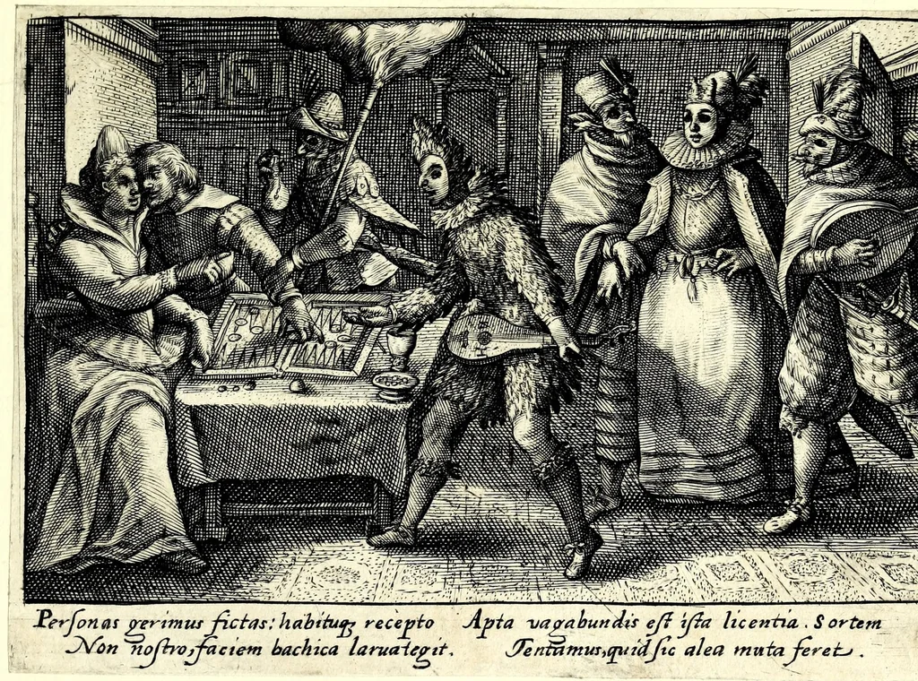 An illustration from Hortvs volvptatvm, qui sua nihilominus etiam producit moralia : in floridae juuentutis gratiã editus ac diuulgatus, 1599, leaf 43
