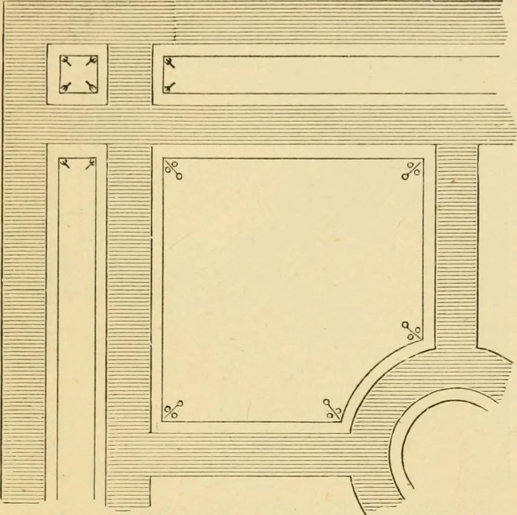 An illustration from House decoration : comprising whitewashing, paperhanging, painting, etc., 1897, leaf 114