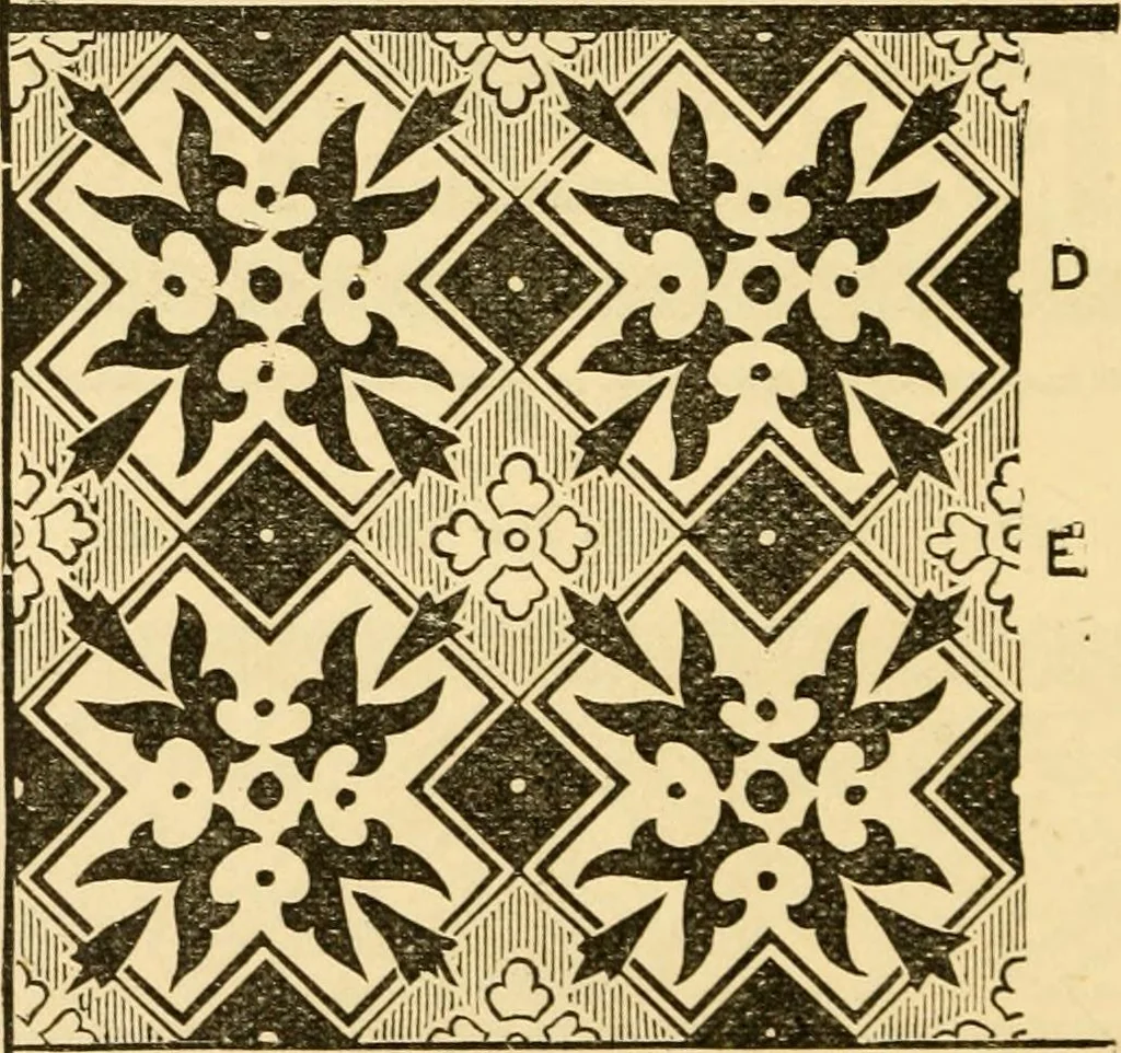 An illustration from House decoration : comprising whitewashing, paperhanging, painting, etc., 1897, leaf 151