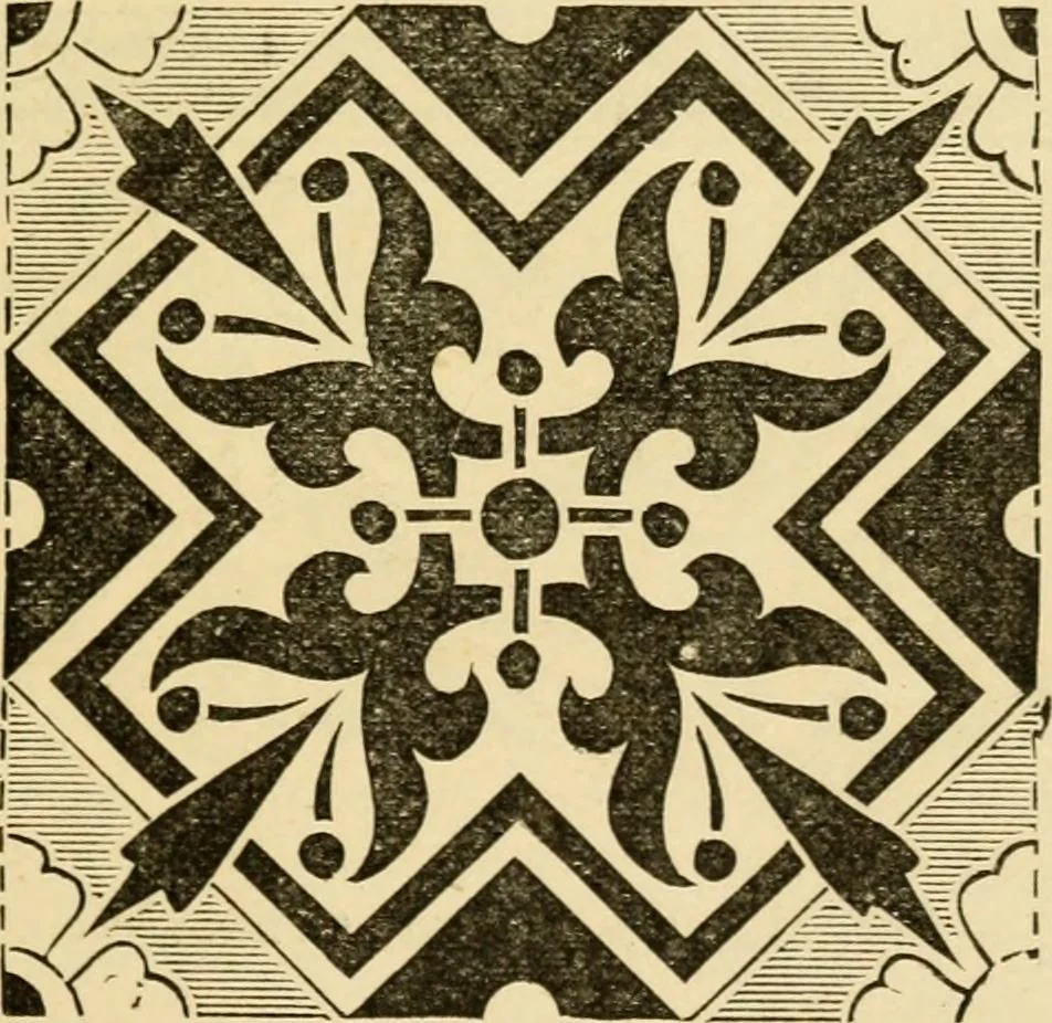 An illustration from House decoration : comprising whitewashing, paperhanging, painting, etc., 1897, leaf 152
