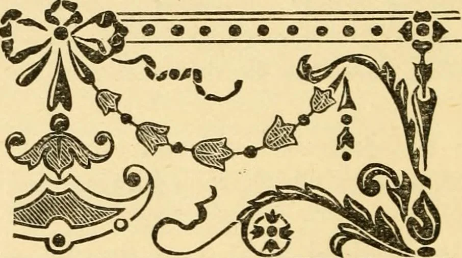 An illustration from House decoration : comprising whitewashing, paperhanging, painting, etc., 1897, leaf 155