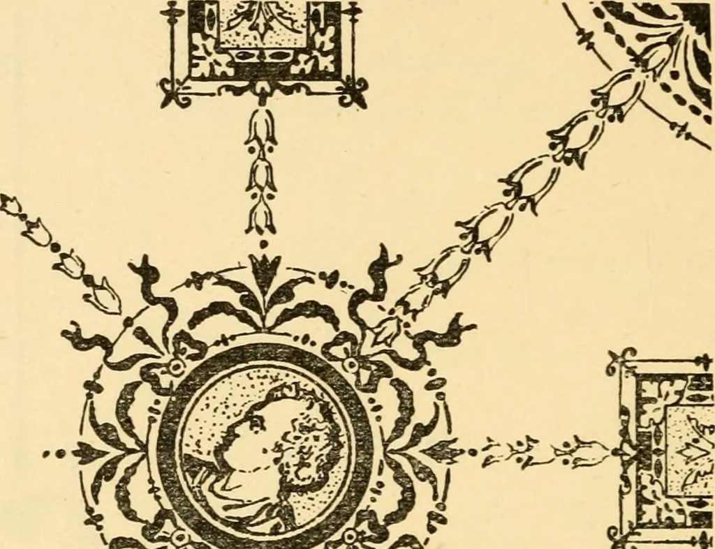 An illustration from House decoration : comprising whitewashing, paperhanging, painting, etc., 1897, leaf 159