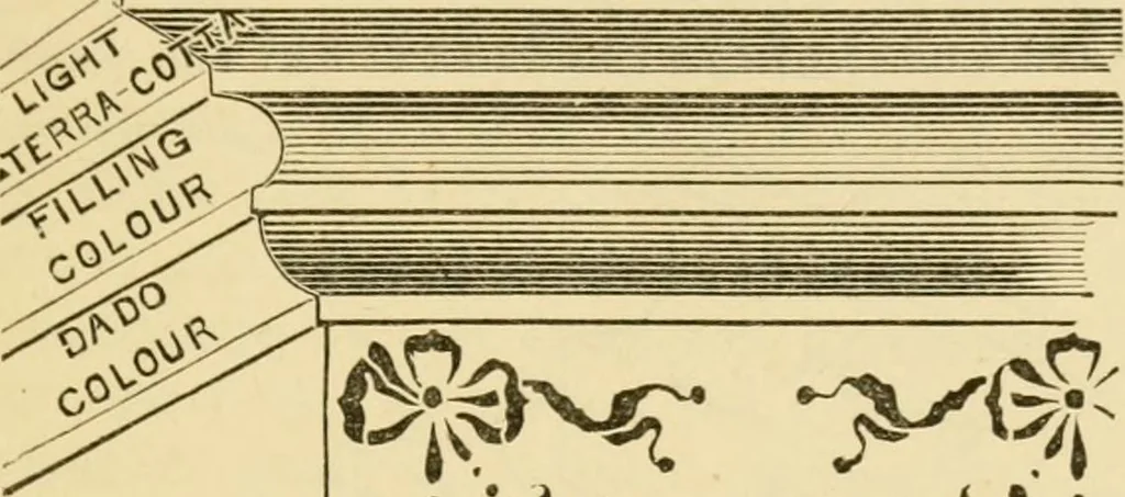 An illustration from House decoration : comprising whitewashing, paperhanging, painting, etc., 1897, leaf 26