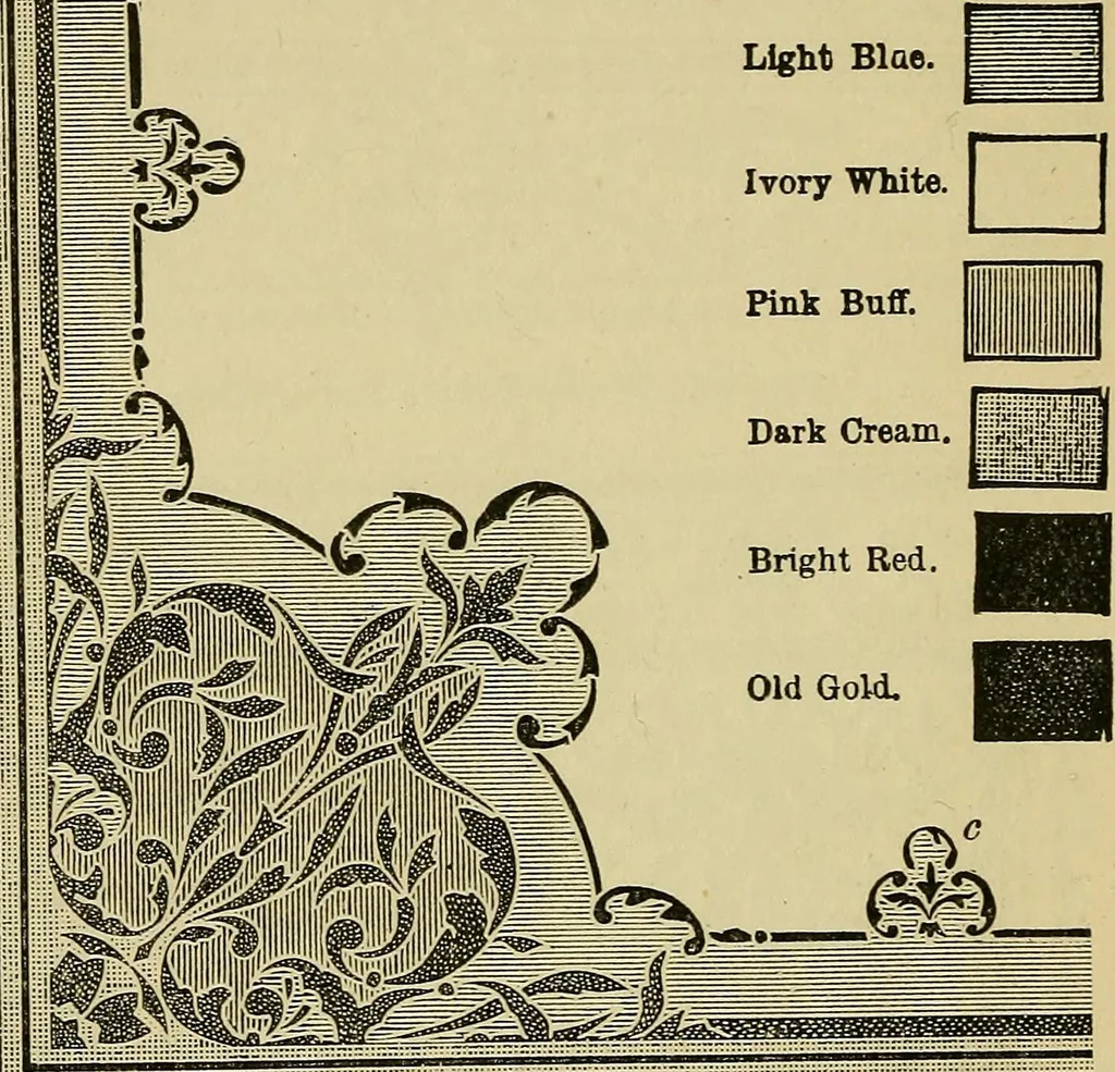 An illustration from House decoration : comprising whitewashing, paperhanging, painting, etc. ; with numerous engravings and diagrams, 1914, leaf 155