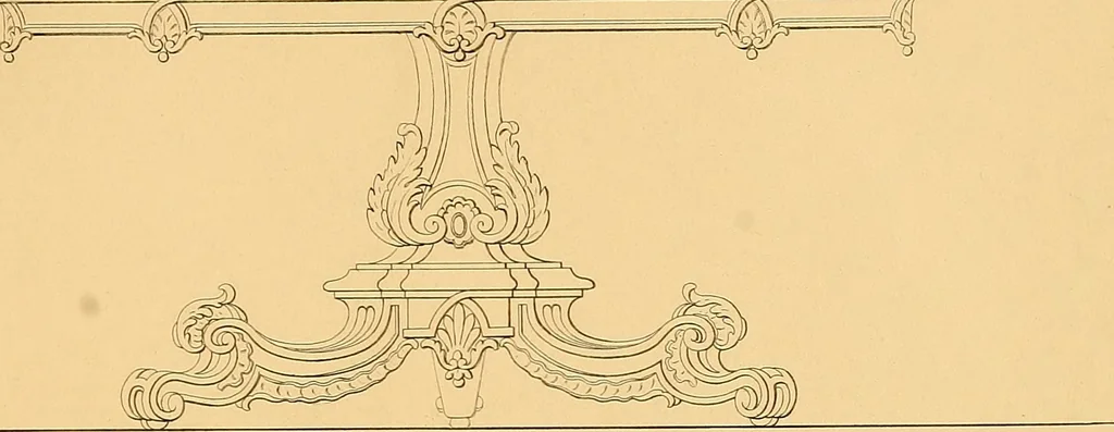 An illustration from House furnishing, decorating and embellishing assistant. Consisting of original designs in the Grecian, Italian, renaissance, Louis-quatorze, gothic, Tudor, and Elizabethan styles .., 1847, leaf 36